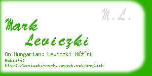 mark leviczki business card